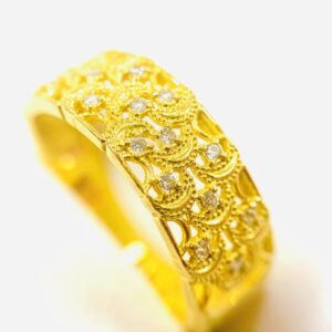 K18 メレダイヤモンド ゴールドジュエリーリング