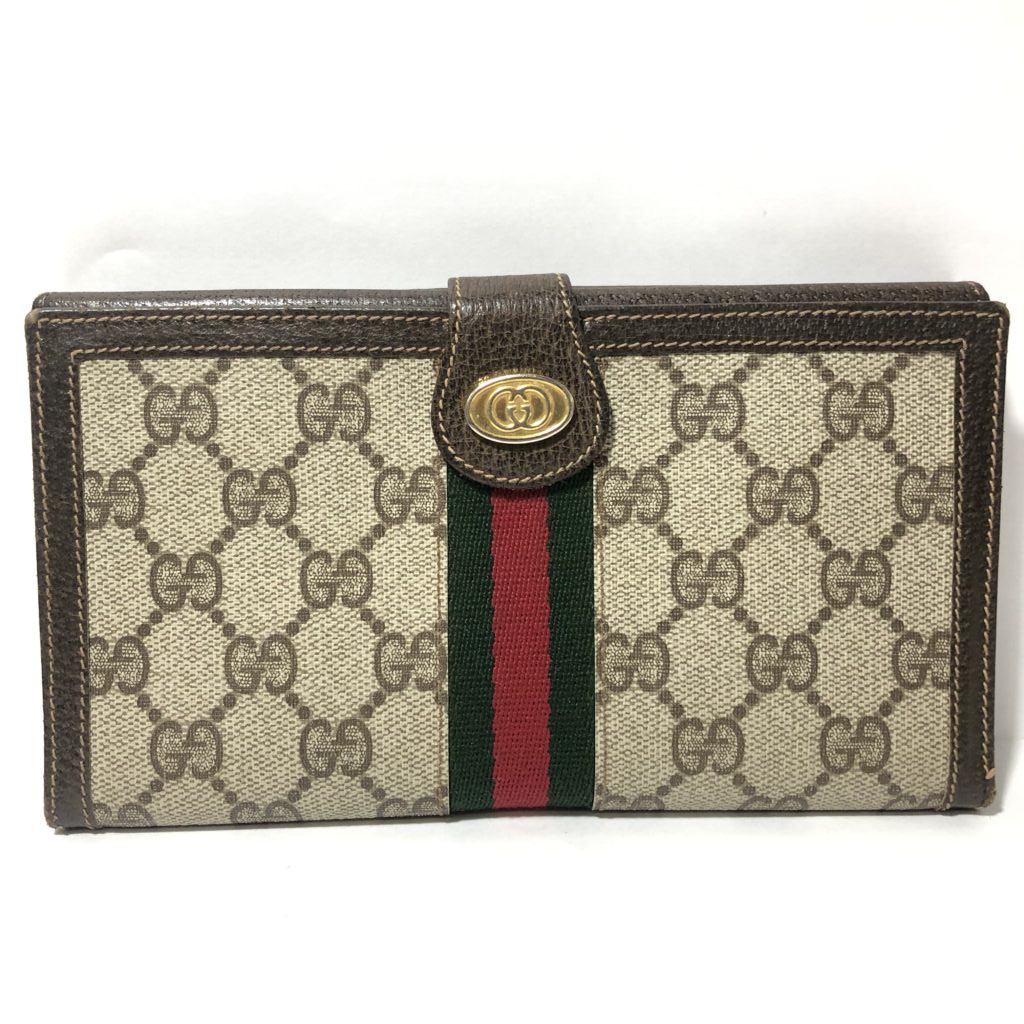 美品】GUCCI グッチ 長財布 ラニア バンブー シェリーライン GG柄-