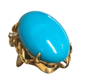 K18 トルコ石付き　ターコイズ　リング