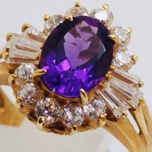 K18 イエローゴールド　アメジスト　リング