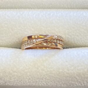 K18 リング PG メレ0.3ct