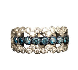 Pt900ブルーメレダイヤ　リング　