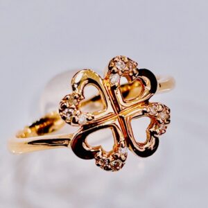 K18 メレダイヤ0.12ct付 リング