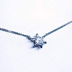 Pt850 0.2ctダイヤ付きネックレス