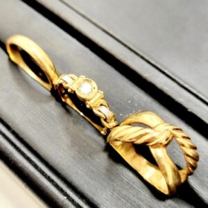 K18 Pt900 メレダイヤコンビリング K18 リング