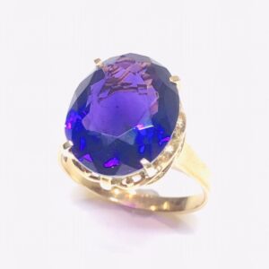 K18アメシスト付きリング