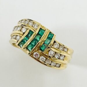 K18 エメラルド0.48ctダイヤモンド0.41ct付 リング