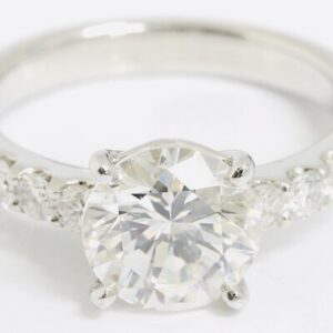 Pt900 ダイヤモンド 2.034ct メレダイヤモンド 0.551ct リング