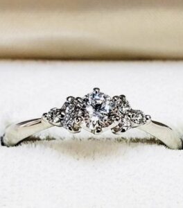 Pt950 ダイヤモンド メレダイヤ リング