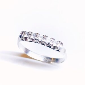 K14 WGメレ付きリング