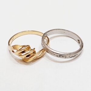 K18 Pt900 デザインリング