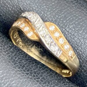 K18/Pt900 ダイヤ リング