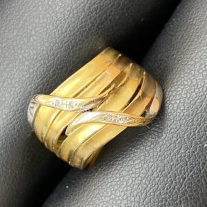 K18 18金 リング ダイヤ 0.03ct