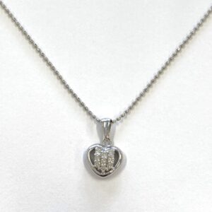 K18WG メレダイヤ付ネックレス