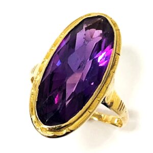 K18 アメジスト11ct付リング