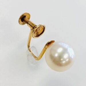 K18 パール付イヤリング
