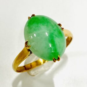 K18 ヒスイ付リング