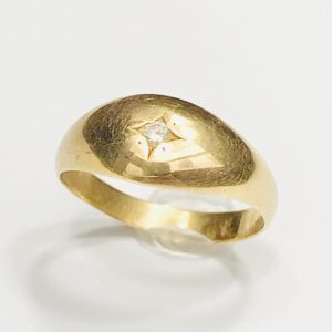 K18 メレダイヤ0.05ct付リング