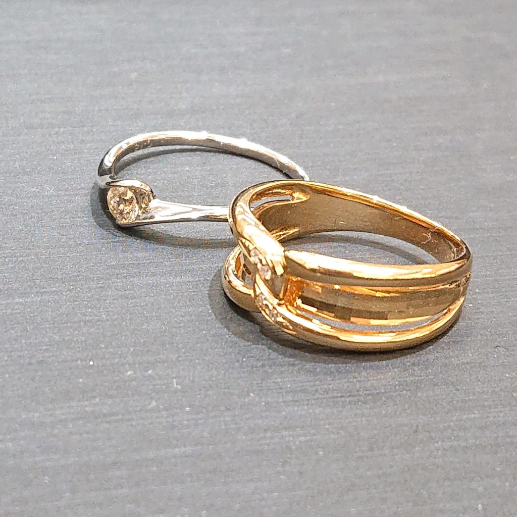 Pt900 K18 プラチナ 18金 リング 指輪 ダイヤモンド アクセサリー ジュエリー