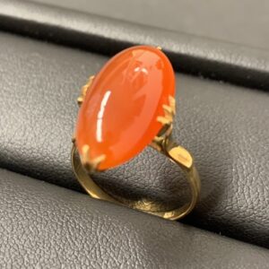 K18 15ctカーネリアン付きリング