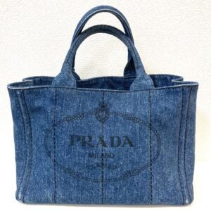 PRADA プラダ カナパ デニム ハンドバッグ