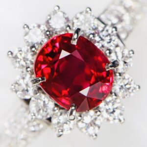 プラチナ900 ルビー1.4ct ダイヤ 0.8ct付 リング