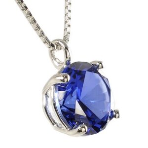 K18WG サファイア 2.0ct ネックレス