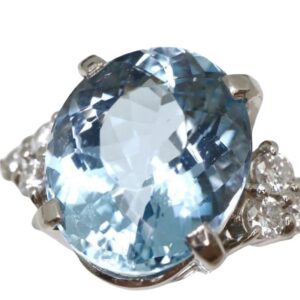 プラチナ900 アクアマリン 3.9ct リング
