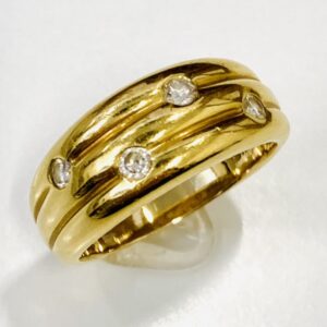 K18 メレダイヤ付リング