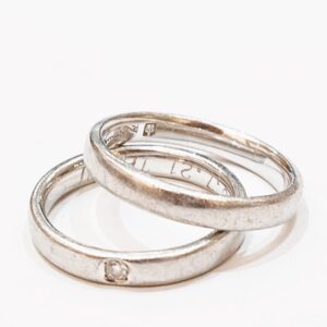 Pt950 メレダイヤ0.05ct ペアリング