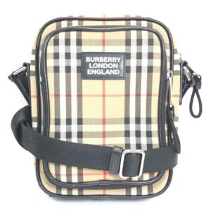 バーバリー ヴィンテージチェック&レザー クロスボディバッグ