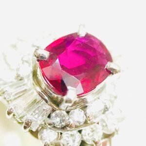 Pt900 ルビー1.45ct メレダイヤモンド 1.68ct  ジュエリーアクセサリー