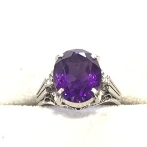 Pt900 リング 石付き