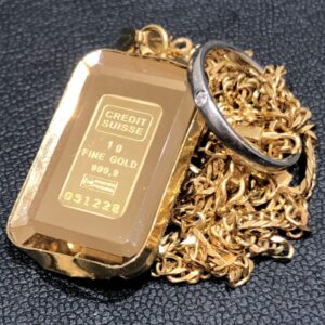 K18ネックレス トップIG / Pt900リング