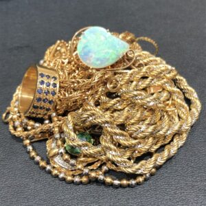 K18・Pt850ハーフコンビ ネックレス / K18リング