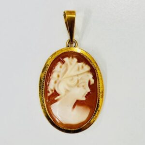 K18 カメオ付きトップ