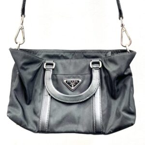 PRADA プラダ ロゴプレート ナイロンハンドバッグ