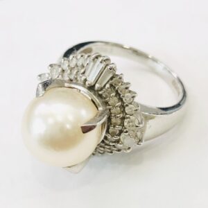 PT900 パールリング メレダイヤモンド