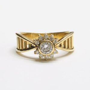 K18 ダイヤモンド 0.2ct デザインリング