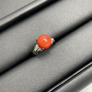 pt900 サンゴ付リング