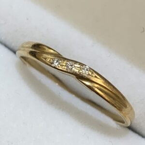 K18 0.045ctメレダイヤ付きリング