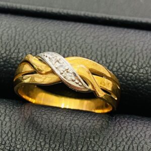 メレダイヤモンド付K18Pt900リング