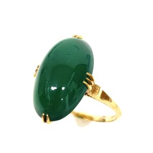 K18 翡翠付 リング