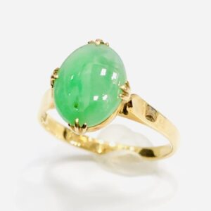 K14 ヒスイ3ct付リング