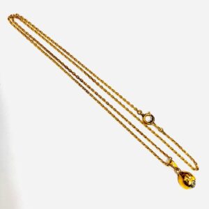 K18 0.06ctメレダイヤ付ネックレス