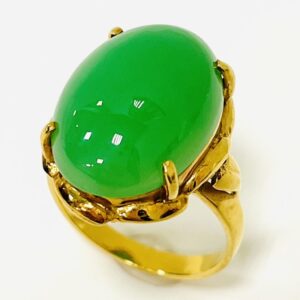 K18 クリソプレーズ8.5ct付リング