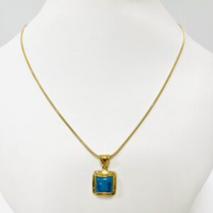 K18ターコイズ4ct付ネックレス