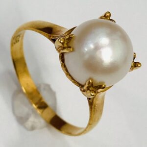 K18 パール付リング