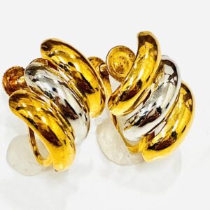 K18ベースPt900イヤリング