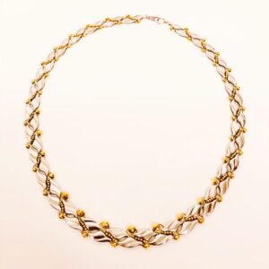 K18Pt850ハーフ デザインネックレス